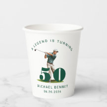 Esportista Verde Golfista Aniversário de 50 anos
