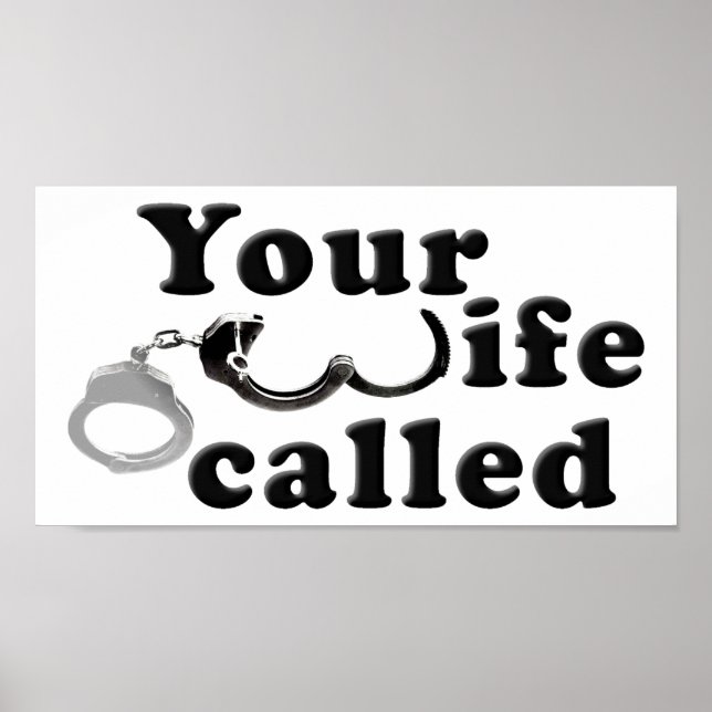 Esposa Chamada Poster Funny (Frente)