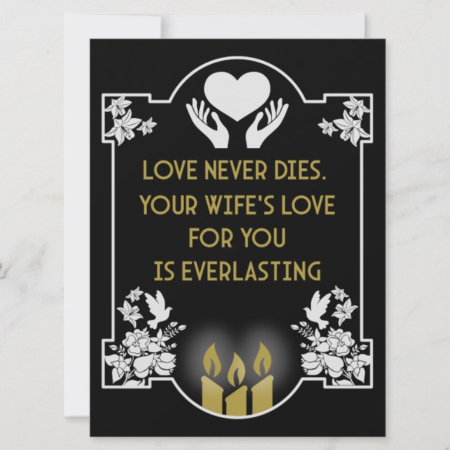 Esposa de Mensagens de Condolências (Frente)