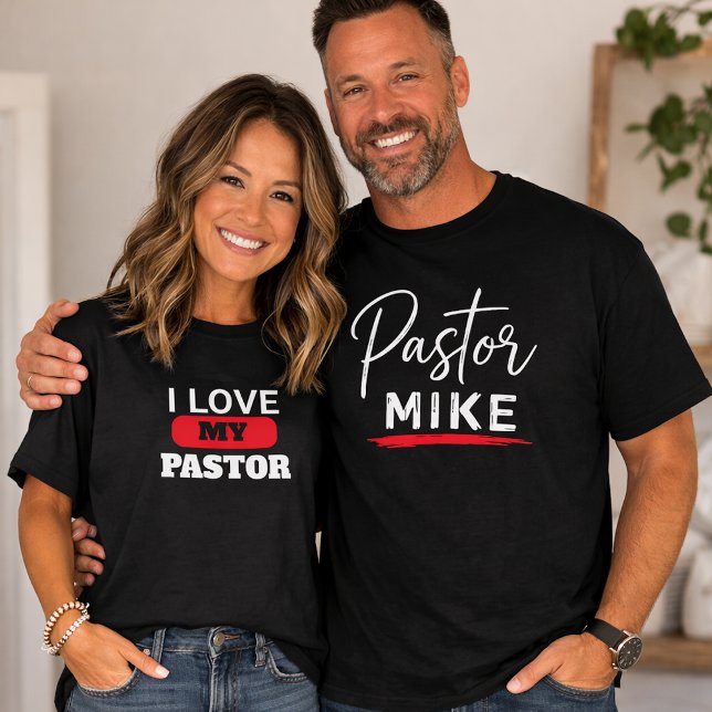 Esposa de Pastor Eu amo meu Pastor Camiseta Oversi (Criador carregado)