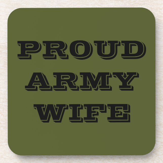 Esposa do Exército Orgulhosa de porta copos (Frente)