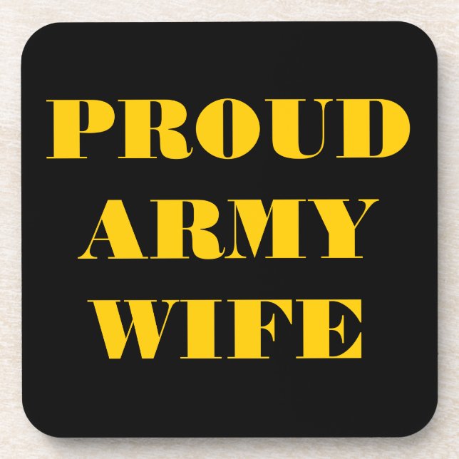 Esposa do Exército Orgulhosa de porta copos (Frente)