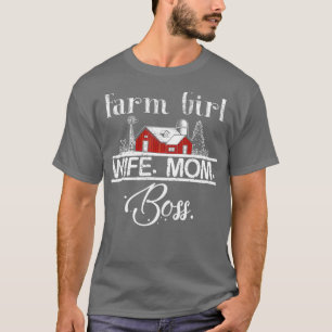 Esposa fazenda Mamãe Chefe Camisa Engraçado Pres