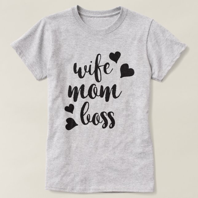 Esposa Mãe Chefe Camiseta de Mulheres (Frente do Design)