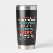 Esposa Marido Perfeito Louco Personalizado Sarcást