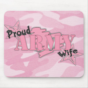 Esposa orgulhosa Mousepad do exército