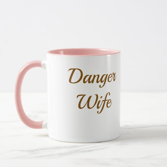 Esposa Perigosa Caneca de Café Engraçada - Present (Esquerda)
