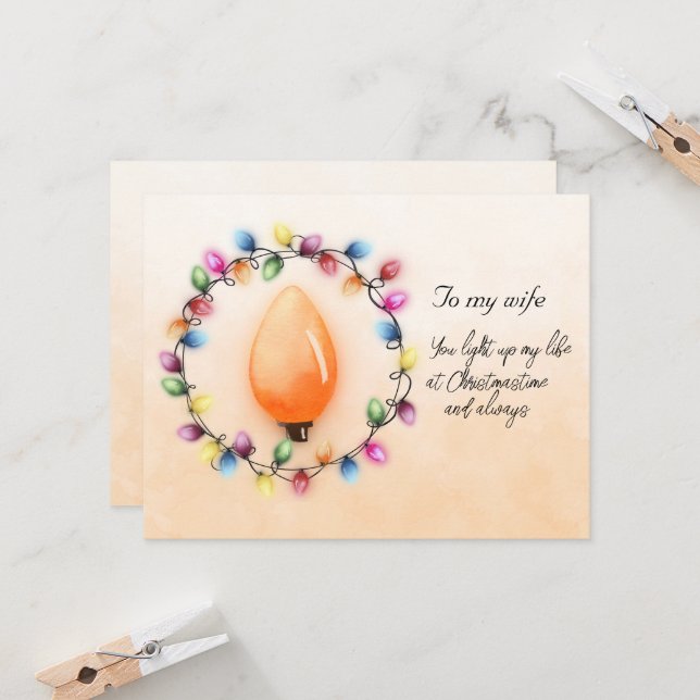 Esposa, você sempre acende minha vida no Natal (Frente/Verso In Situ)