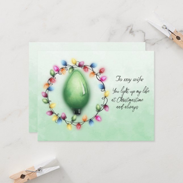 Esposa, você sempre acende minha vida no Natal (Frente/Verso In Situ)