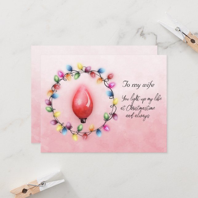 Esposa, você sempre acende minha vida no Natal (Frente/Verso In Situ)