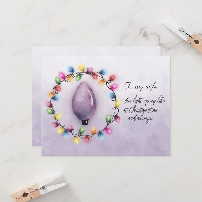 Esposa, você sempre acende minha vida no Natal (Frente/Verso In Situ)