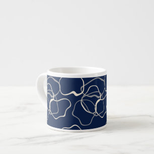 Espresso caneca ondulada azul escuro