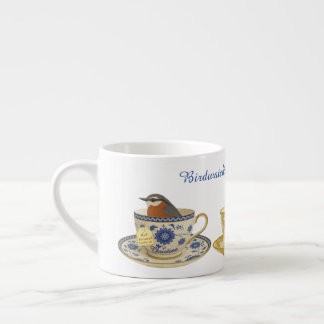 Espresso design de xícara de chá de observador de aves A ob