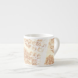 Espresso Grãos de Café Amarelo Desbotado Textura Xícara de