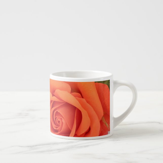 Espresso Rosa Laranja Fecha Minimalismo Xícara de Café (Direita)