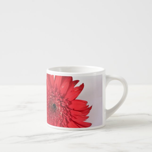 Espresso Xícara de café com Mínimo Vermelho Chrysanthemum (Direita)