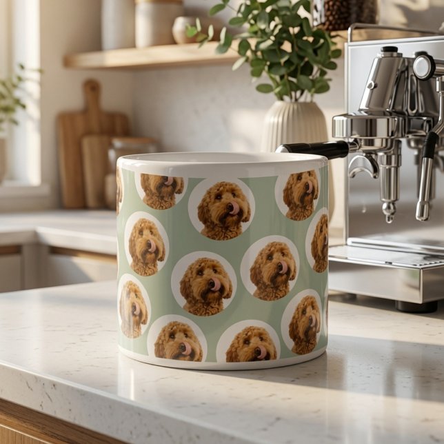 Espresso Xícara de Café Personalizada com a Cara do seu Pet (Criador carregado)