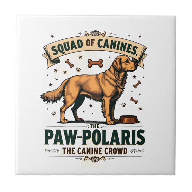 Esquadrão de Caninos Gráfico de Piada de Cachorro  (Frente)