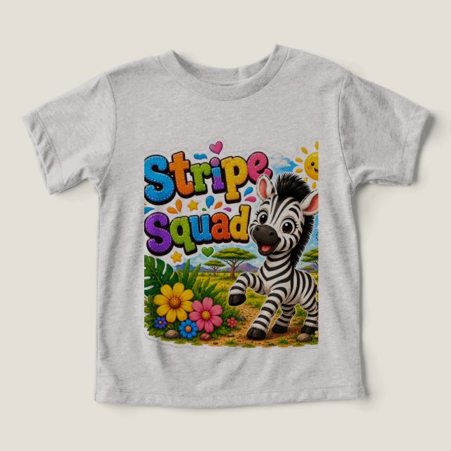 Esquadrão de Listras de Zebra | Amigos Zebra de De (Design frontal)