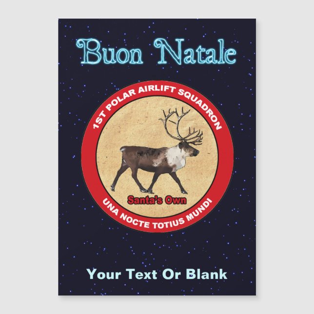 Esquadrão de Reindeer papais noeis - Buon Natale (Frente)
