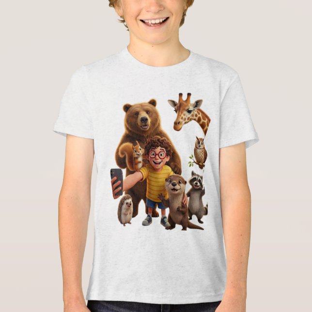 Esquadrão de Selfies de Animais Engraçados Design  (Frente)
