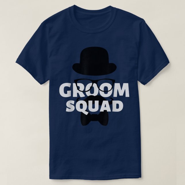 Esquadrão do Noivo Camiseta Divertida da Festa de  (Frente do Design)