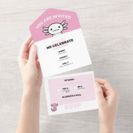 Esquadrão engraçado e fofo de Axolote personalizáv
