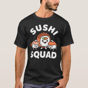 Esquadrão Sushi Camisa Divertida Comida Japonesa S