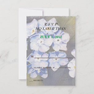 ESQUEÇA-ME DE NÃO FLORES DE PLACAS RSVP PERSONALIZ