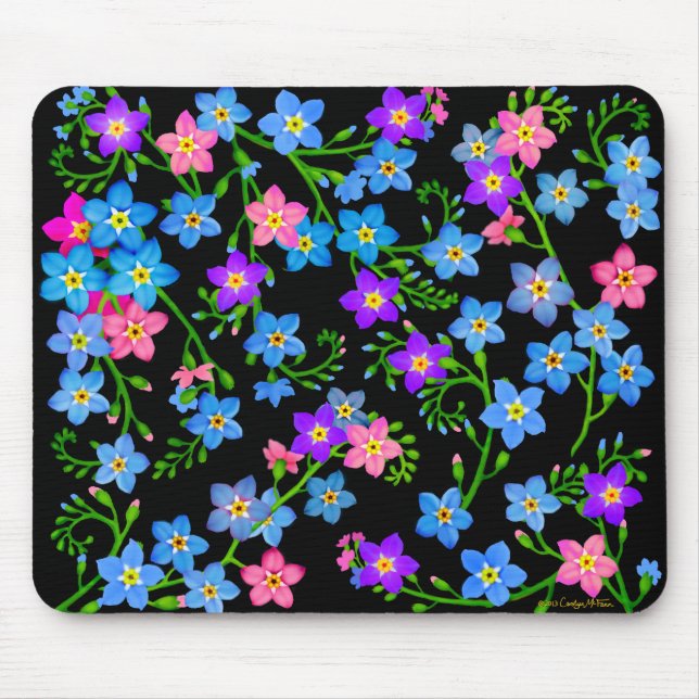 Esqueça-me não flores Mousepad do jardim (Frente)