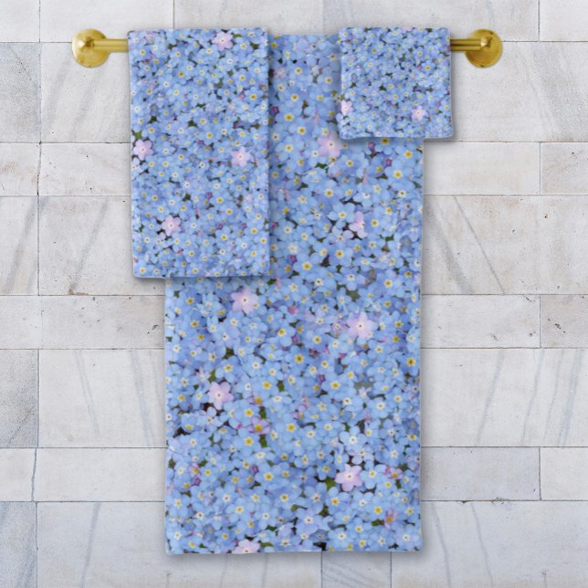 Esqueça-me, não Toalha Fotográfica Azul (Criador carregado)