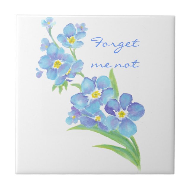 "Esqueça-me não", Watercolor Flower Garden (Frente)