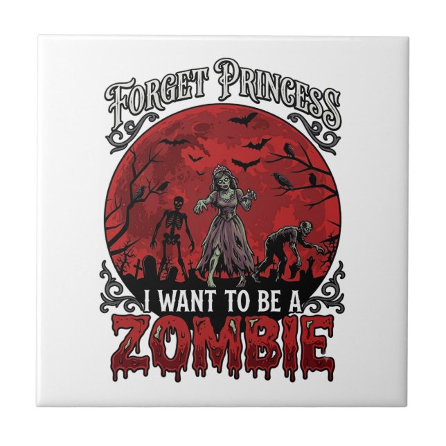Esqueça Princesa Zumbi Lua de Sangue Morcego Cemit (Frente)
