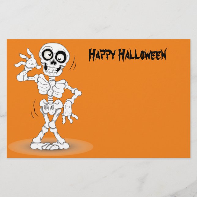 Esqueleto animado de Halloween (Frente)
