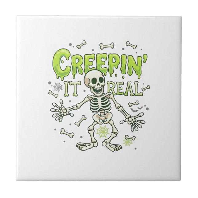 Esqueleto de Aranha de Ossos de Halloween Creepin  (Frente)