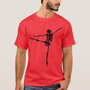 Esqueleto de dança - Camisa T de dança de Balé