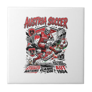 Esqueleto de Futebol da Áustria Camisa de Time das