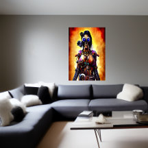 Esqueleto de galo-portraítico | AI Art Poster