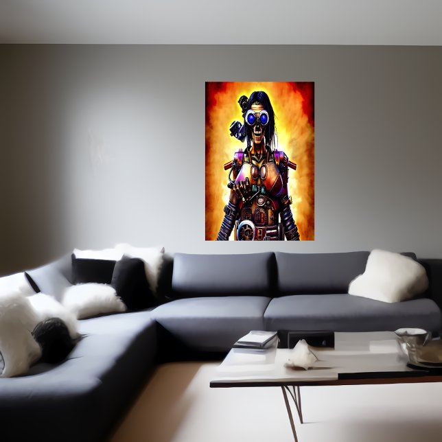 Esqueleto de galo-portraítico | AI Art Poster (Criador carregado)