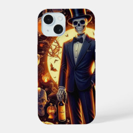 Esqueleto de Halloween em um Tux com um Chapéu Sup