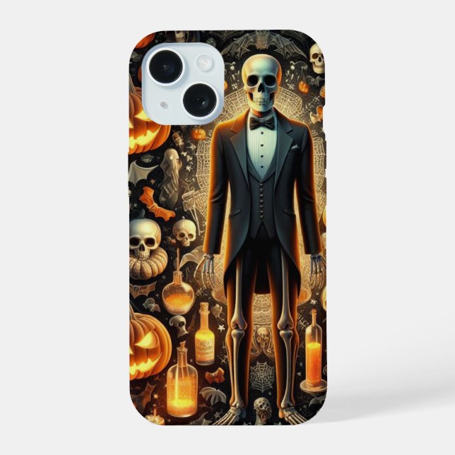 Esqueleto em Tuxedo, Pumpkins, Poções (Verso)