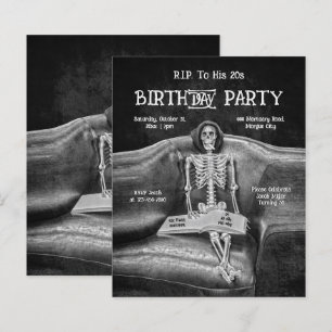 Esqueleto Engraçado Gótico RIP ao seu Orçamento do