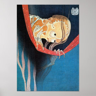 Esqueleto Fantasma, Poster Hokusai