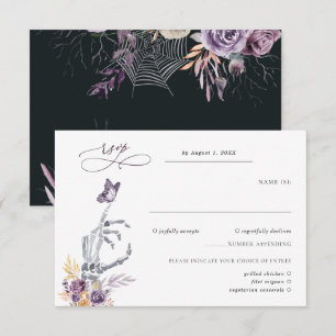 Esqueleto Floral Casamento de Halloween RSVP