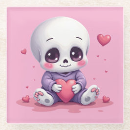 Esqueleto Kawaii Segurando Coração