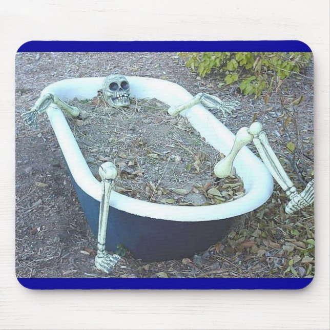 Esqueleto na banheira Mousepad (Frente)