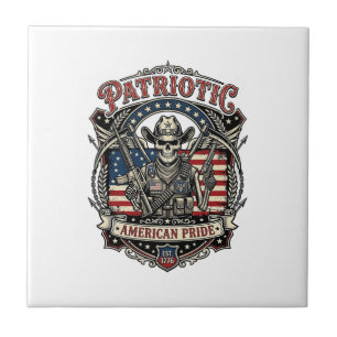 Esqueleto Patriota Cowboy Patriota Escuro Esquelet