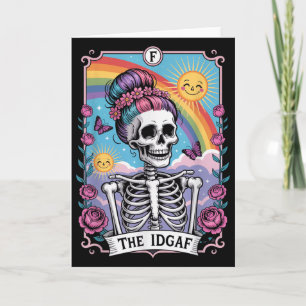 Esqueleto Sarcástico Cartão de Tarot Divertido Idg