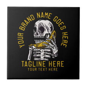 Esqueleto vetorial chama a bananeira vintage t shi