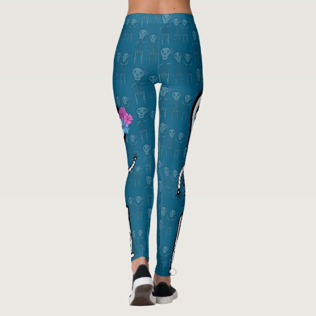 Esqueletos monstros Leggings (Verso)